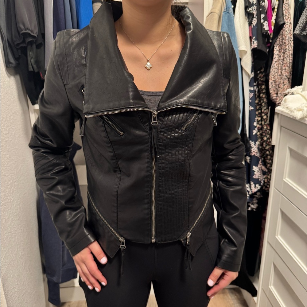 Lulu’s Black Leatherette Jacket - image 1